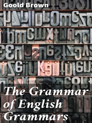 cover image of The Grammar of English Grammars